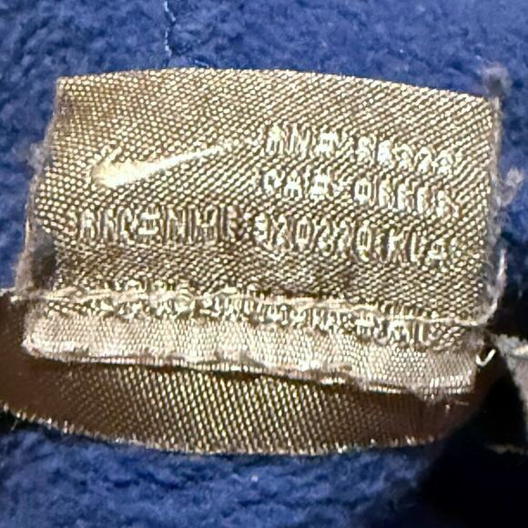 VTG Nike Hoodie Mens Blue Embroidered There is No Finish Line Pullover FADED L - Picture 7 of 13